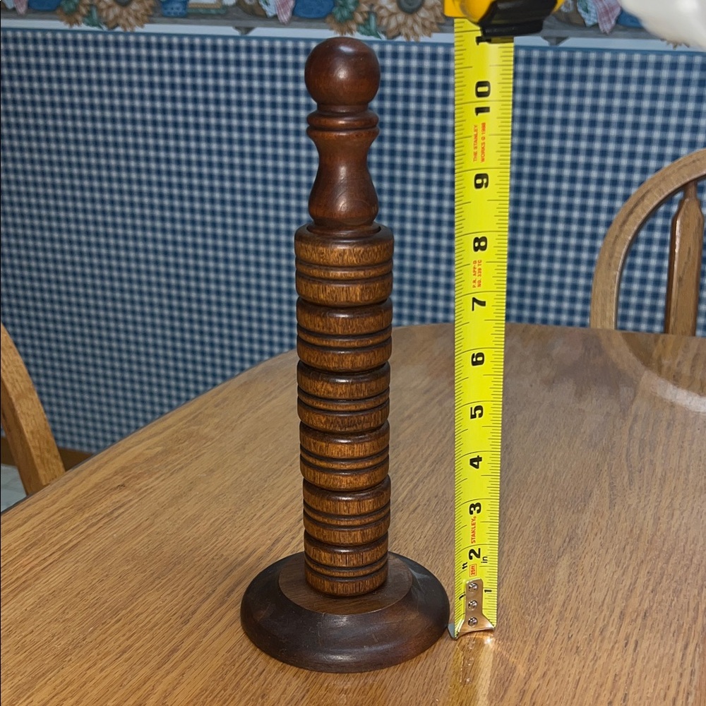 Mid century modern wooden napkin ring Holder